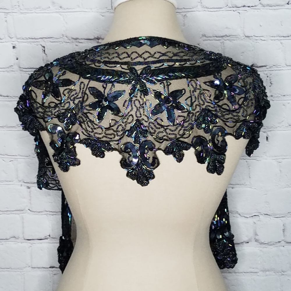 Western Fashion Beades Sequins Collar Glamorous Bohemian Vintage - Picture 1 of 7